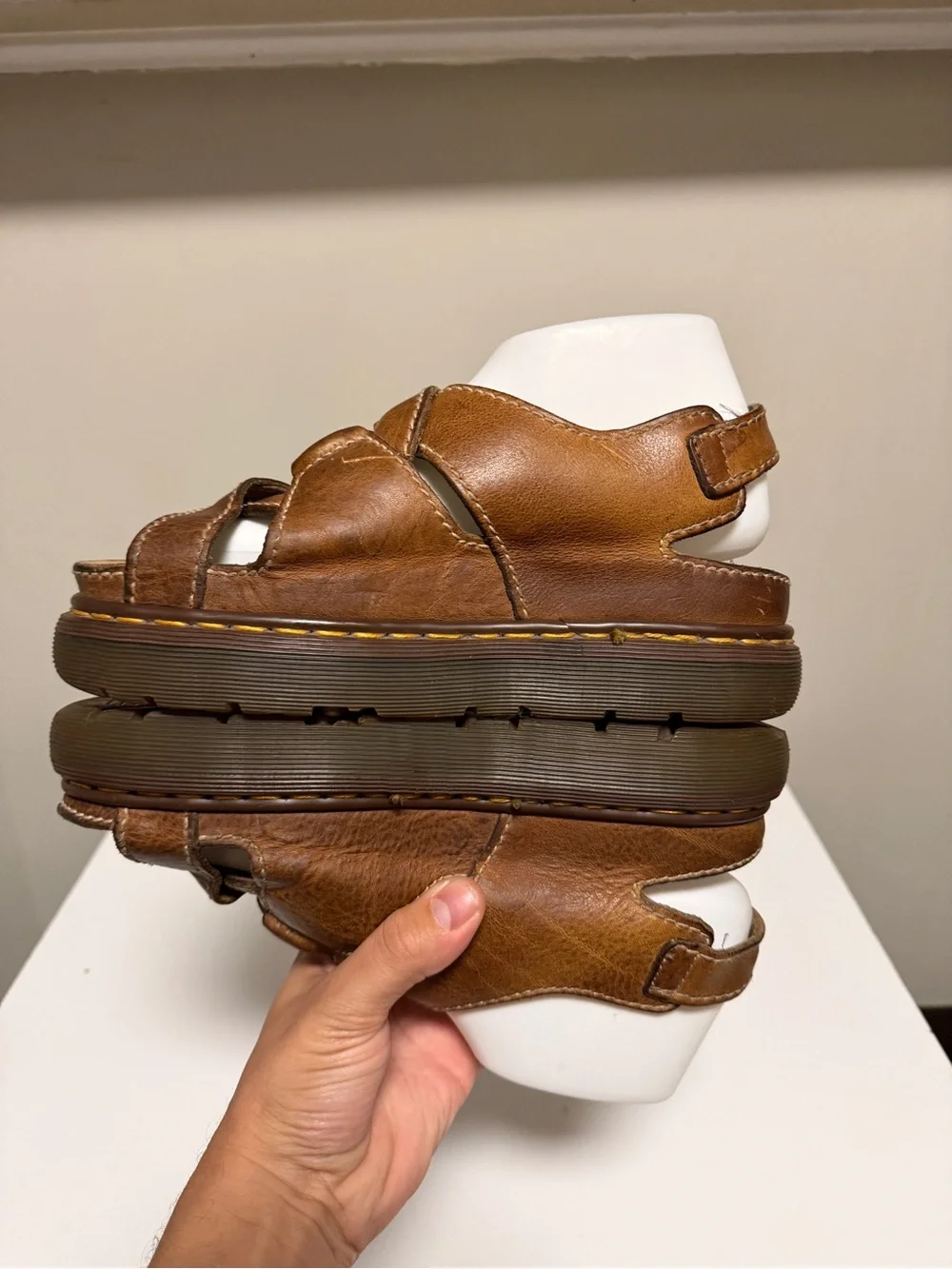 Dr. Martens Brown Leather O-Ring Fisherman Chunky Sandals Men’s US 8 EU 41 UK 7